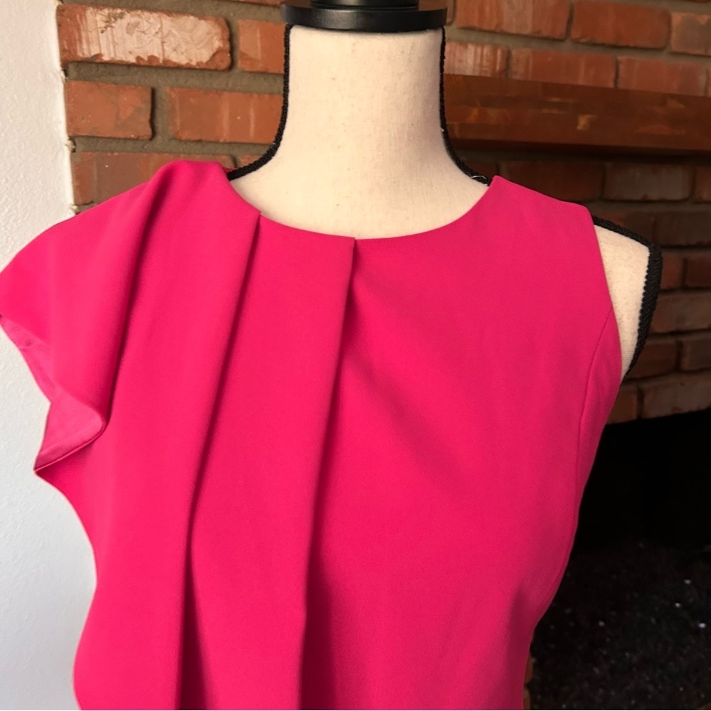 Alice + Olivia Marin Ruffle Top & Shavon Cut Out Wide Leg Pants Set Pink Sz 2/4 - Picture 3 of 12